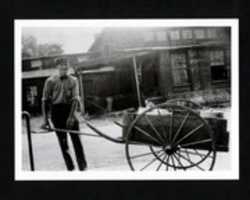 Free download Jake Dey With Montague Cart On 26th STreet Over Crossing free photo or picture to be edited with GIMP online image editor
