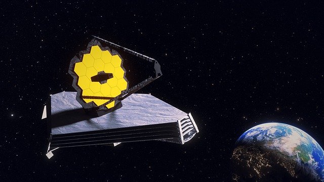 Kostenloser Download von James Webb-Teleskop-Raumfahrzeugen Kostenloses Bild, das mit dem kostenlosen Online-Bildeditor GIMP bearbeitet werden kann