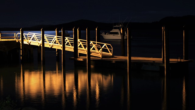 Free download jetty at night light twilight free picture to be edited with GIMP free online image editor