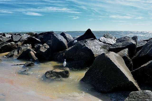 Descarga gratuita Jetty Ocean Rocks: foto o imagen gratuita para editar con el editor de imágenes en línea GIMP