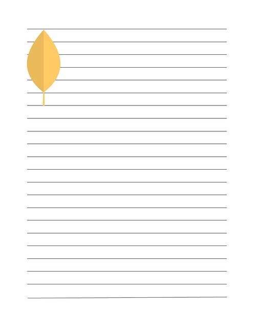 Descărcare gratuită Journal Page Yellow Leaf - ilustrație gratuită pentru a fi editată cu editorul de imagini online gratuit GIMP