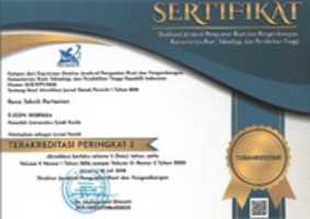 Free download JRTP Sertifikat Sinta 3 free photo or picture to be edited with GIMP online image editor