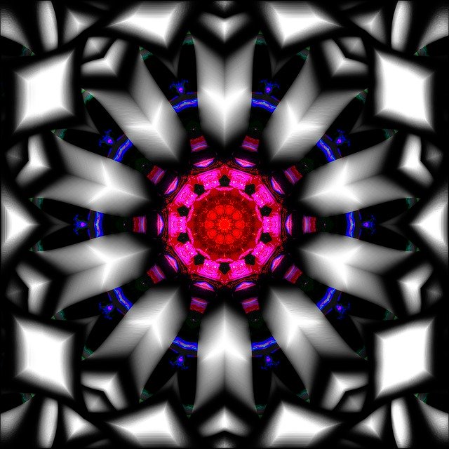 Free download Kaleidoscope Round Metal -  free illustration to be edited with GIMP free online image editor