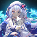 Kamisato Ayaka Genshin Impact Gameograf  screen for extension Chrome web store in OffiDocs Chromium