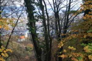 Free download Kapela sv. Juraja i duga iznad grada, Samobor, 6.11.2016. free photo or picture to be edited with GIMP online image editor