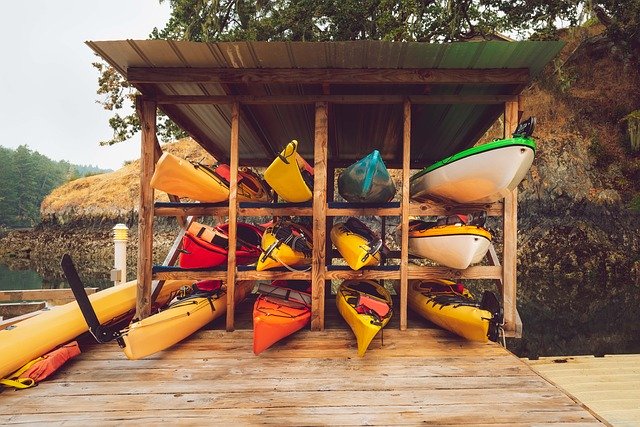 Free download Kayaks Shed Stack -  free photo or picture to be edited with GIMP online image editor