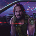 Keanu Reeves (FAN ART) | Cyberpunk 2077  screen for extension Chrome web store in OffiDocs Chromium