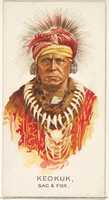 Free download Keokuk, Sac and Fox, from the American Indian Chiefs series (N2) for Allen & Ginter Cigarettes Brands free photo or picture to be edited with GIMP online image editor