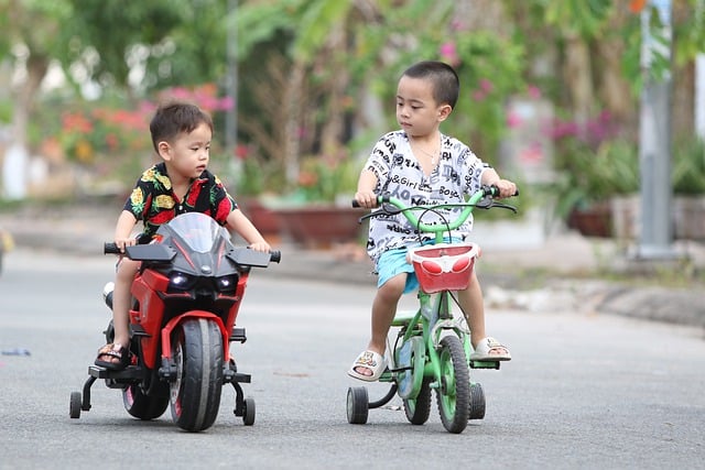 Free download kids childhood bikes road outdoors free picture to be edited with GIMP free online image editor