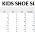 ดาวน์โหลดเทมเพลต Kids Shoe Size Chart Microsoft Word, Excel หรือ Powerpoint ได้ฟรีเพื่อแก้ไขด้วย LibreOffice ออนไลน์หรือ OpenOffice Desktop