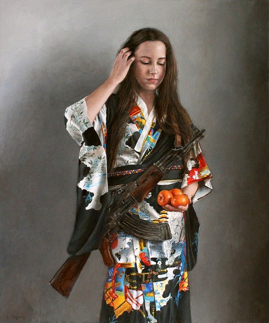 Free download Kimono Rifle Gun -  free photo or picture to be edited with GIMP online image editor