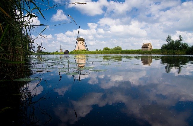 Téléchargement gratuit de l'eau du moulin de Kinderdijk - photo ou image gratuite à éditer avec l'éditeur d'images en ligne GIMP