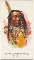 Free download King of the Crows, Crow, from the American Indian Chiefs series (N2) for Allen & Ginter Cigarettes Brands free photo or picture to be edited with GIMP online image editor