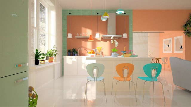 Free download kitchen chair fridge pastel pink free picture to be edited with GIMP free online image editor