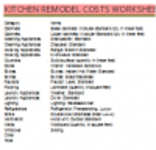 Free download Kitchen Remodel Cost Calculator Template DOC, XLS or PPT template free to be edited with LibreOffice online or OpenOffice Desktop online