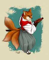 Free download Kitsune Samurai free photo or picture to be edited with GIMP online image editor