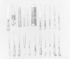 Free download Knife, fork, and skewer needle in a case free photo or picture to be edited with GIMP online image editor