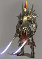Free download Knight with Glowing Swords - Artwork free photo or picture to be edited with GIMP online image editor
