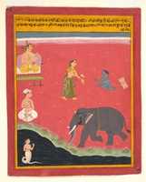 Free download Krishnas Earthly Ties: Page from a Dispersed Manuscript Bivamangalastava free photo or picture to be edited with GIMP online image editor
