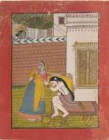 Free download Krishna Spying on Radha free photo or picture to be edited with GIMP online image editor