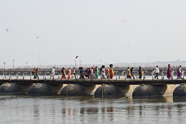 Free download Kumbh Pragraj Crowd -  free photo or picture to be edited with GIMP online image editor