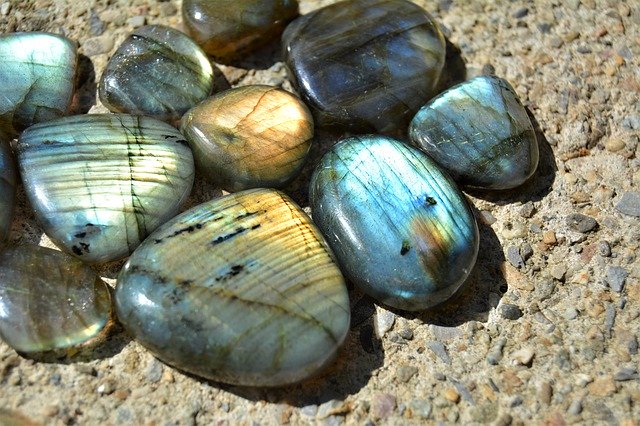 Free download Labradorite Stone Polodrahokam -  free photo or picture to be edited with GIMP online image editor