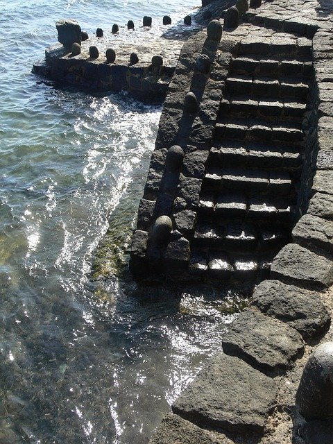 Free download Ladder Into The Sea -  free photo or picture to be edited with GIMP online image editor