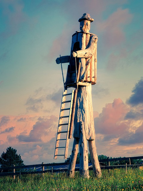 Scarica gratis l'immagine gratuita delle scale dell'uomo di legno della scala da modificare con l'editor di immagini online gratuito di GIMP