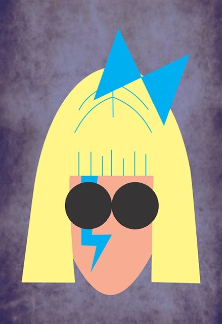 تنزيل مجاني لشعار Lady Gaga Pop Star - رسم توضيحي مجاني ليتم تحريره باستخدام محرر الصور المجاني عبر الإنترنت من GIMP