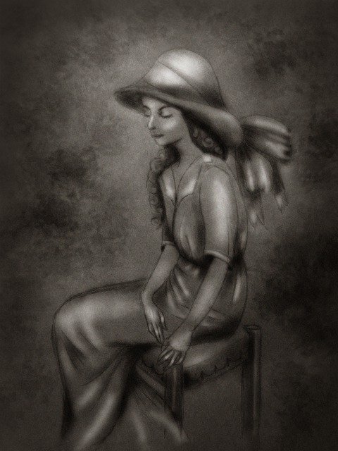 Free download lady hat young woman retro free picture to be edited with GIMP free online image editor