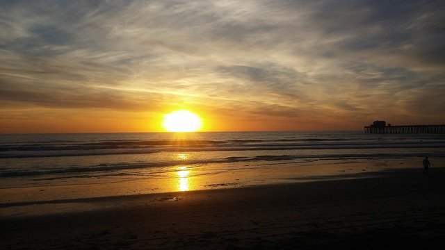 Unduh gratis La Jolla Beach Sunset - foto atau gambar gratis untuk diedit dengan editor gambar online GIMP