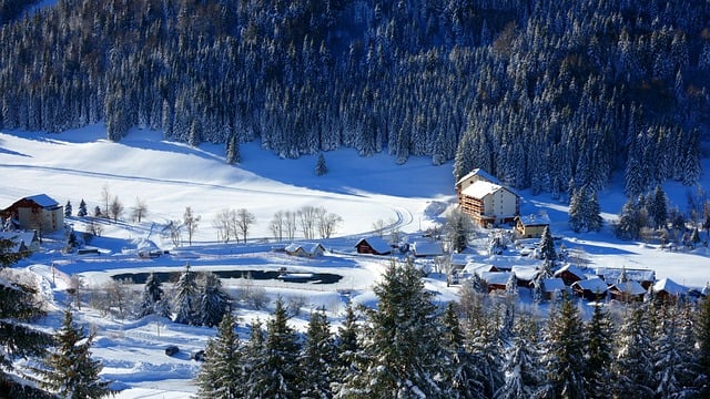 免费下载湖边小屋雪雪滑雪板冬天免费图片可使用 GIMP 免费在线图像编辑器进行编辑