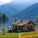 Lake house wallpaper  screen for extension Chrome web store in OffiDocs Chromium