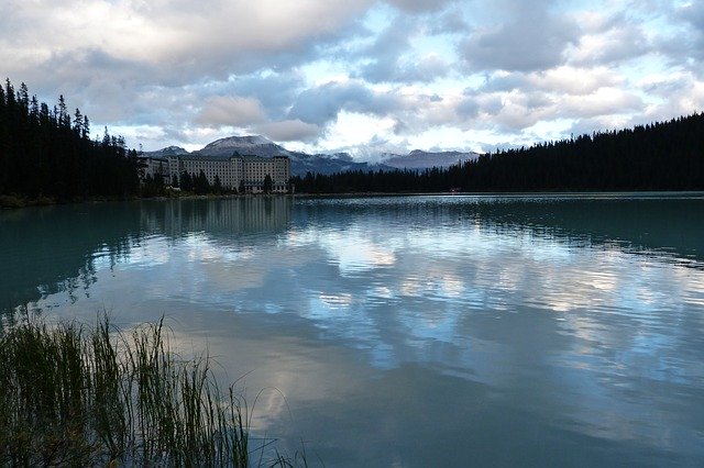 Free download Lake Louise Reflections Landscape -  free photo or picture to be edited with GIMP online image editor