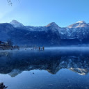 Muat turun percuma gambar percuma landskap gunung tasik kabut untuk diedit dengan editor imej dalam talian percuma GIMP