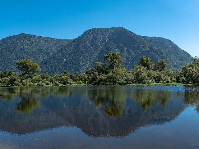 Download gratuito Modello fotografico gratuito Lake Mountains Nature da modificare con l'editor di immagini online GIMP