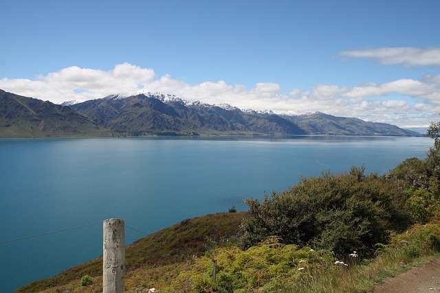 Scarica gratuitamente l'immagine gratuita delle montagne del lago della Nuova Zelanda da modificare con l'editor di immagini online gratuito GIMP
