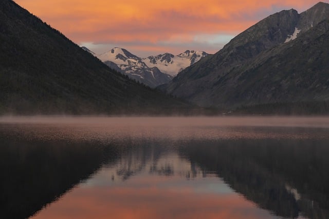 Free download lake mountains sky sunrise water free picture to be edited with GIMP free online image editor