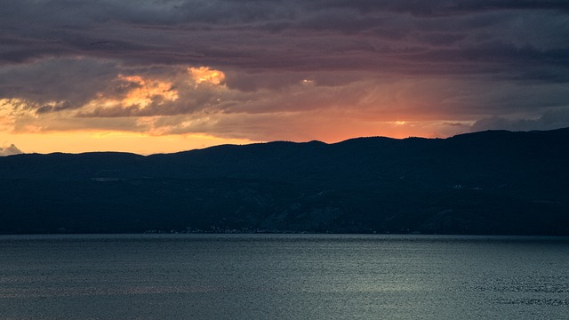 Free download lake mountains sunset landscape free picture to be edited with GIMP free online image editor
