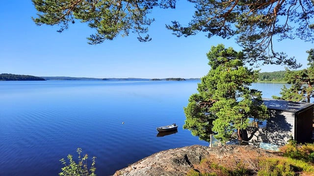 Free download lake nature boat sea schweden free picture to be edited with GIMP free online image editor