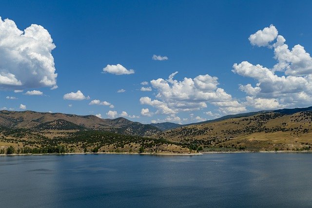 Free download lake nature landscape sky clouds free picture to be edited with GIMP free online image editor