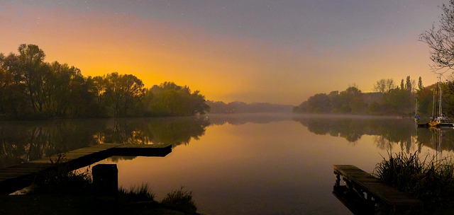 Free download lake pond water eve dusk fog free picture to be edited with GIMP free online image editor