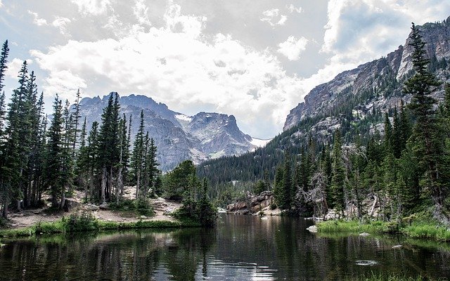 Téléchargement gratuit de Lake Rocky Mountains Landscape - photo ou image gratuite à éditer avec l'éditeur d'images en ligne GIMP