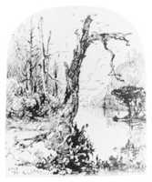 Free download Lake Scene with Trees (from Cropsey Album) free photo or picture to be edited with GIMP online image editor