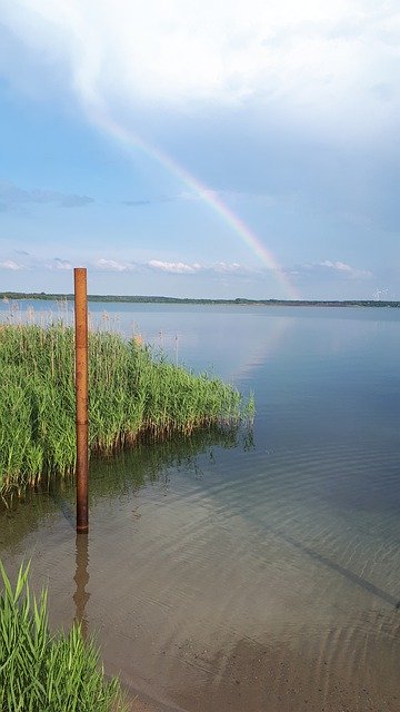 Free download Lake Sun Rainbow -  free photo or picture to be edited with GIMP online image editor