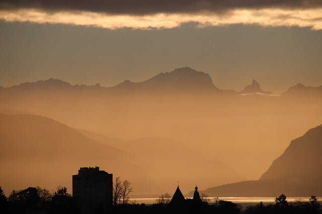 Free download lake sunrise clouds mountains alps free picture to be edited with GIMP free online image editor