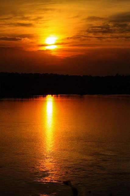 Free download lake sunset mountains kampala free picture to be edited with GIMP free online image editor