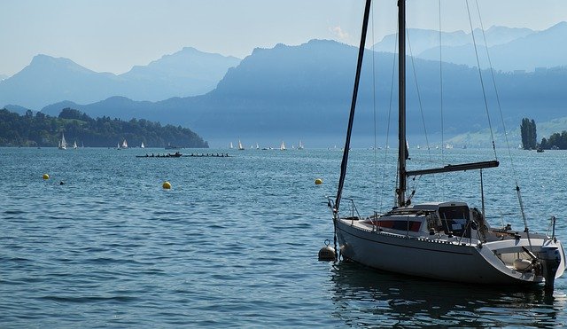Free download Lake Switzerland Sailboat -  free free photo or picture to be edited with GIMP online image editor