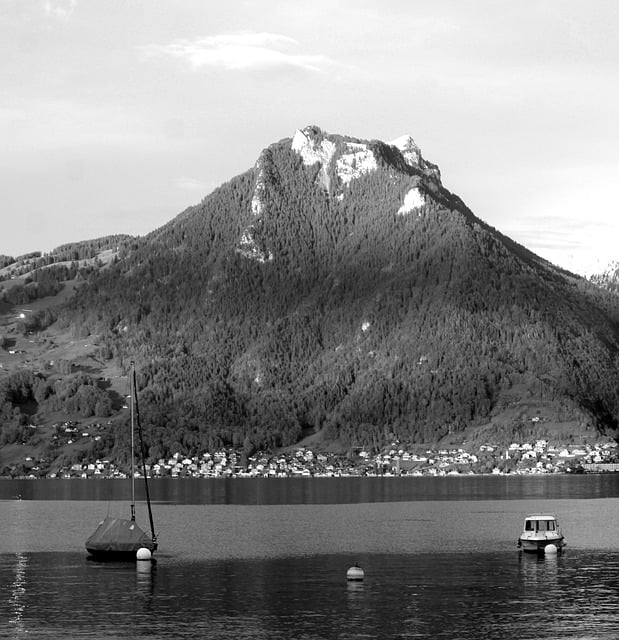 Free download lake thun boats mountains landscape free picture to be edited with GIMP free online image editor