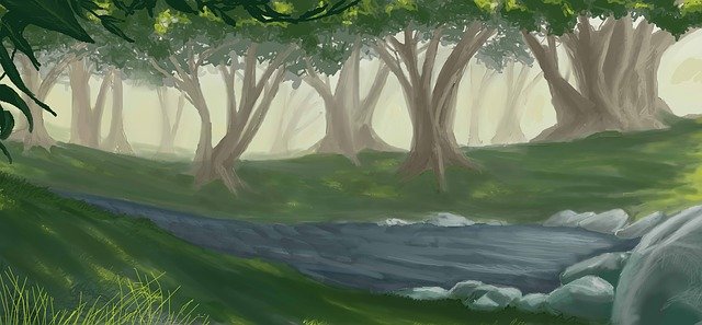 Free download Lake Trees Forest -  free illustration to be edited with GIMP free online image editor